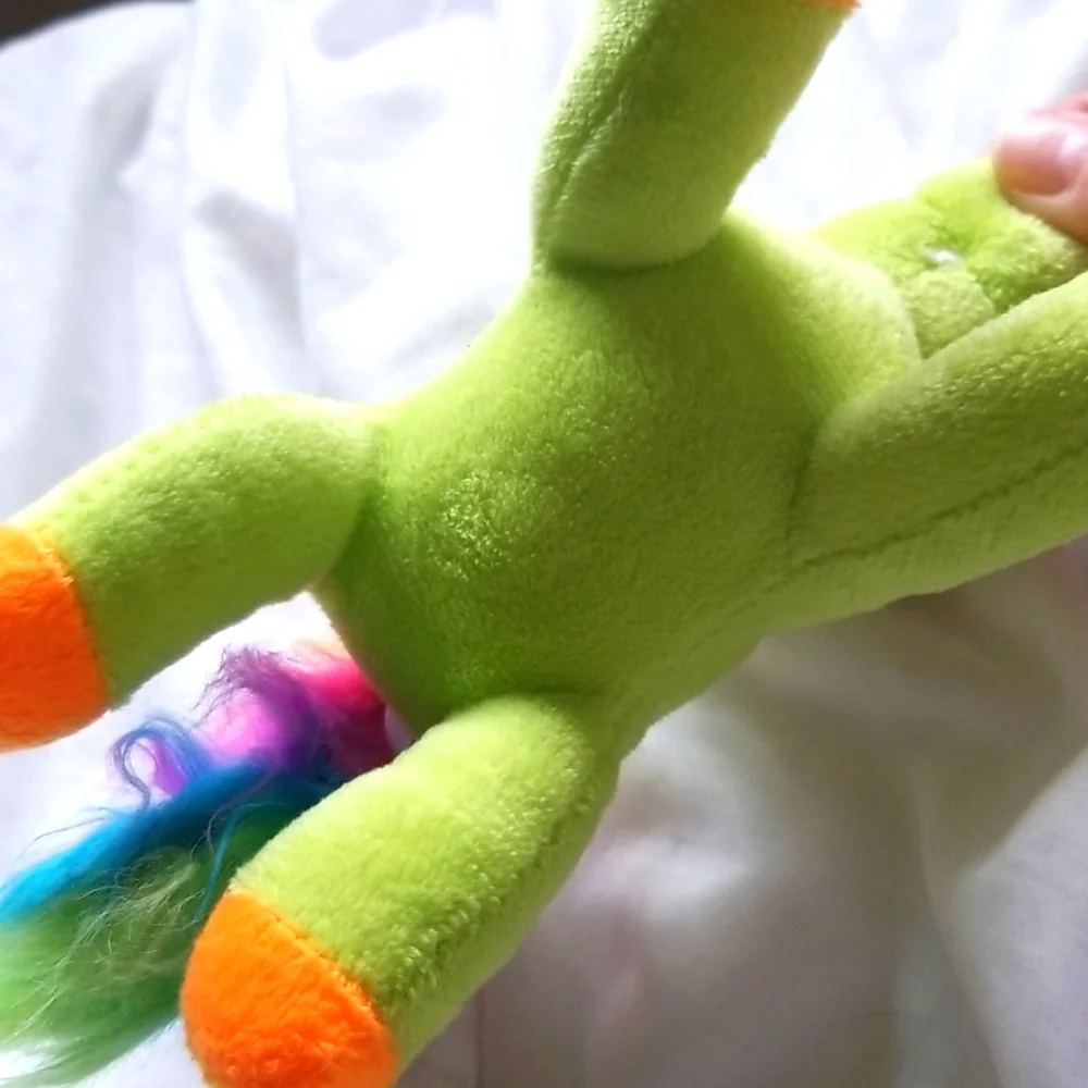 Rainbow Tie Dye Neon Green Unicorn Plush Stuffed Toy Kawaii Gift Collectible🇺🇦